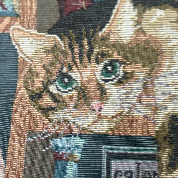 Vintage Cat Tapestry Cushion Cover - Picture 2 of 6